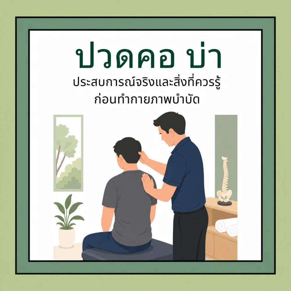 ปวดคอ บ่า จนนอนหลับไม่สบาย: ประสบการณ์ผู้ใช้บริการจริงและสิ่งที่ควรรู้ก่อนทำกายภาพบำบัด