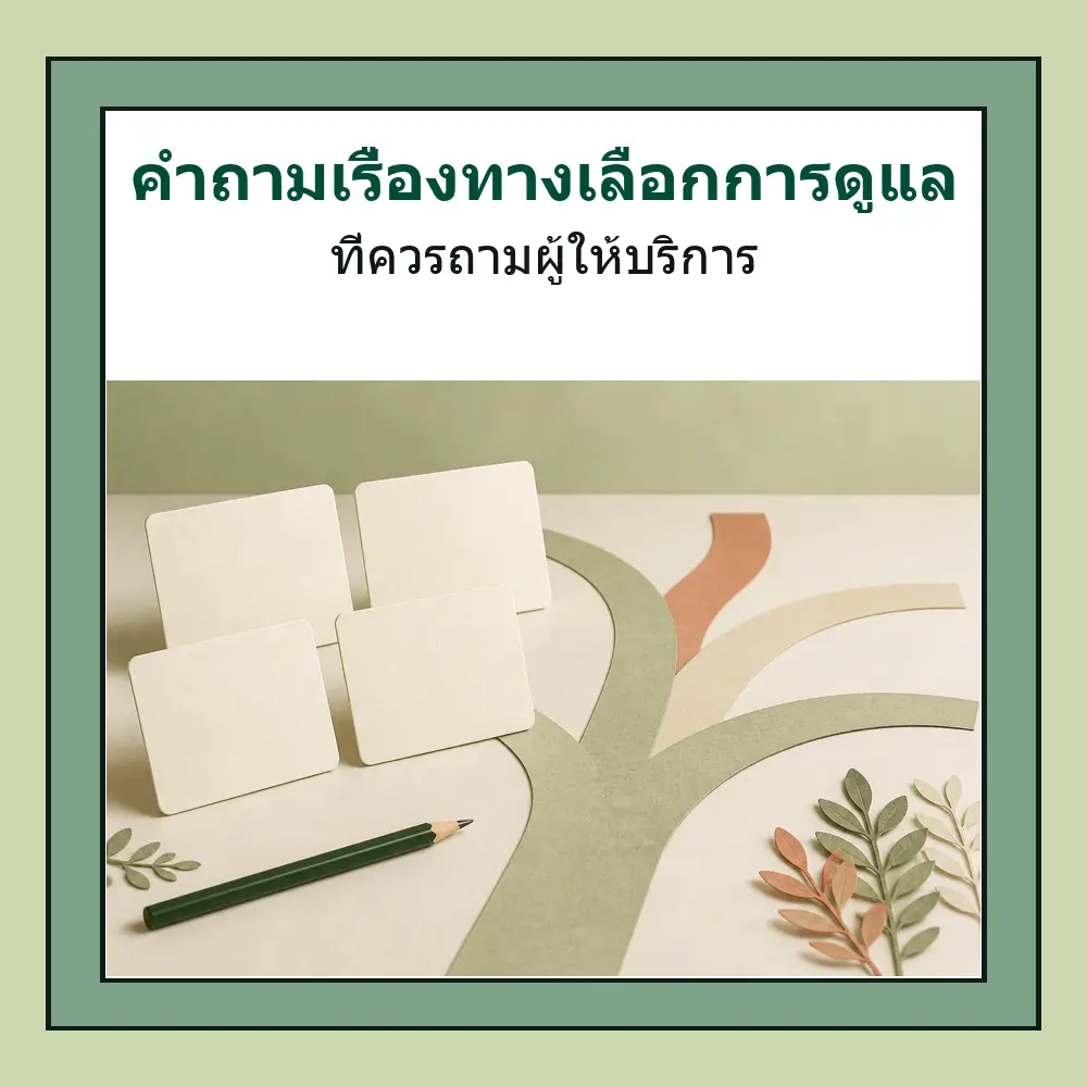 คำถามเรื่องทางเลือกการดูแลที่ควรถามผู้ให้บริการ