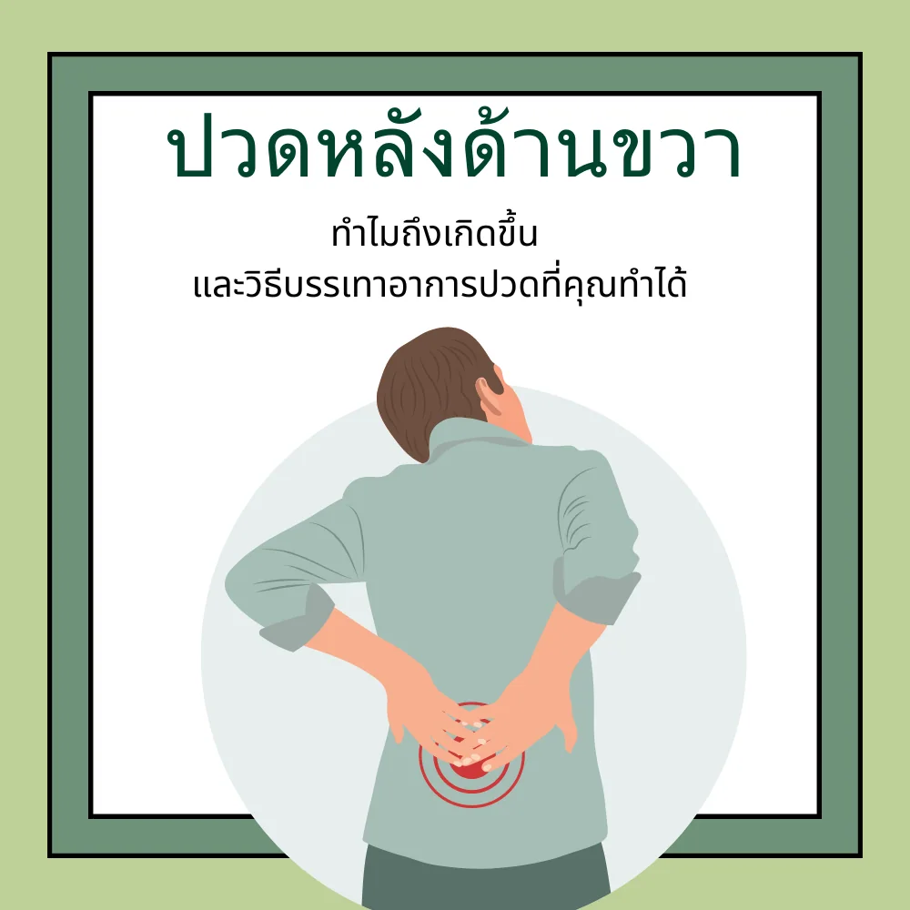 ปวดหลังด้านขวา ลองสังเกตตำแหน่งและช่วงที่ปวด